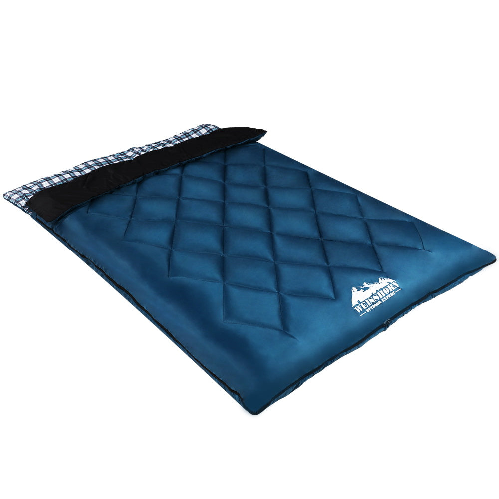 Weisshorn Sleeping Double Bag with Pillow Navy -10 C