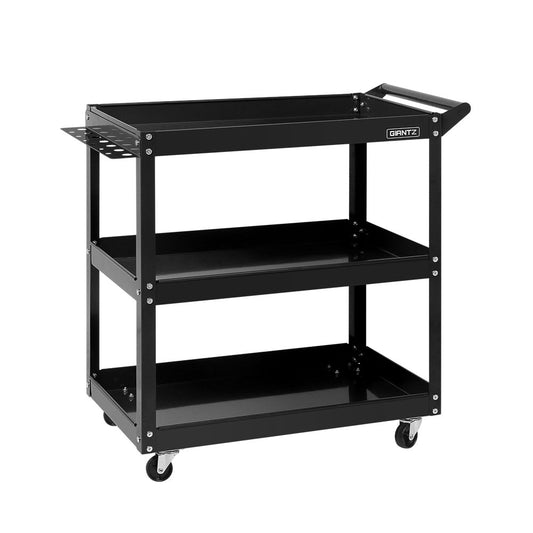 3-Tier Tool Cart Trolley Organizer Black