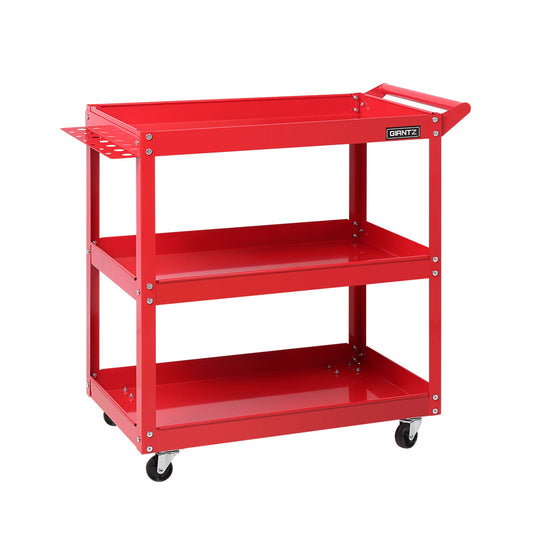 3-Tier Tool Cart Trolley Organizer Red