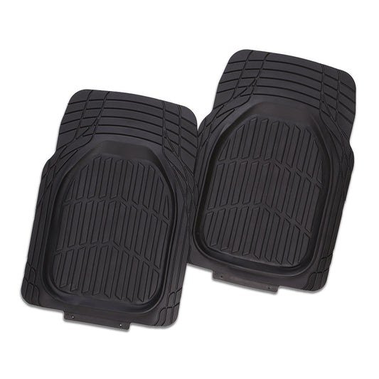TUFF Car Floor Mats 2 Piece Rubber Black