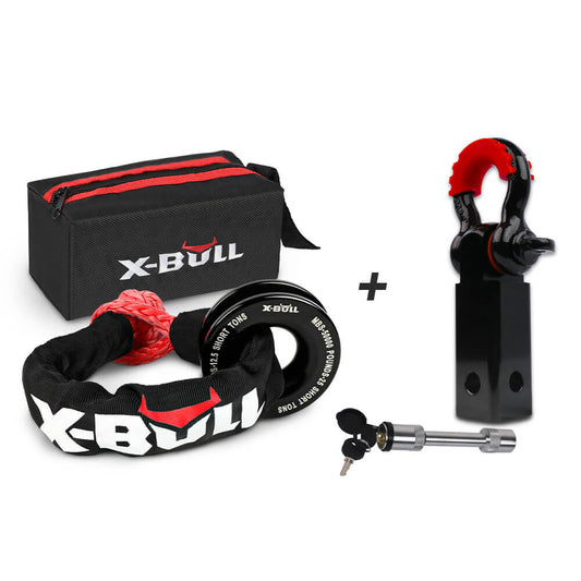 X-BULL Winch Ring & Soft Shackle + Recovery Hitch Receiver