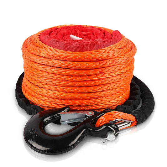 Synthetic Winch Rope 9.5MM X 30M Dyneema with Hook