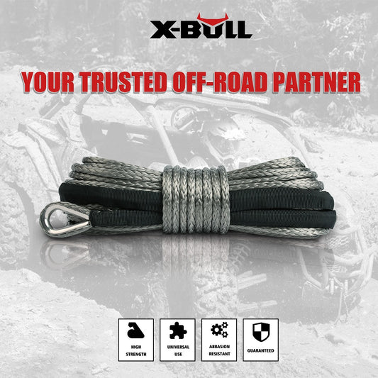 Synthetic Winch Rope Dyneema 5.5mm x 13m - Grey