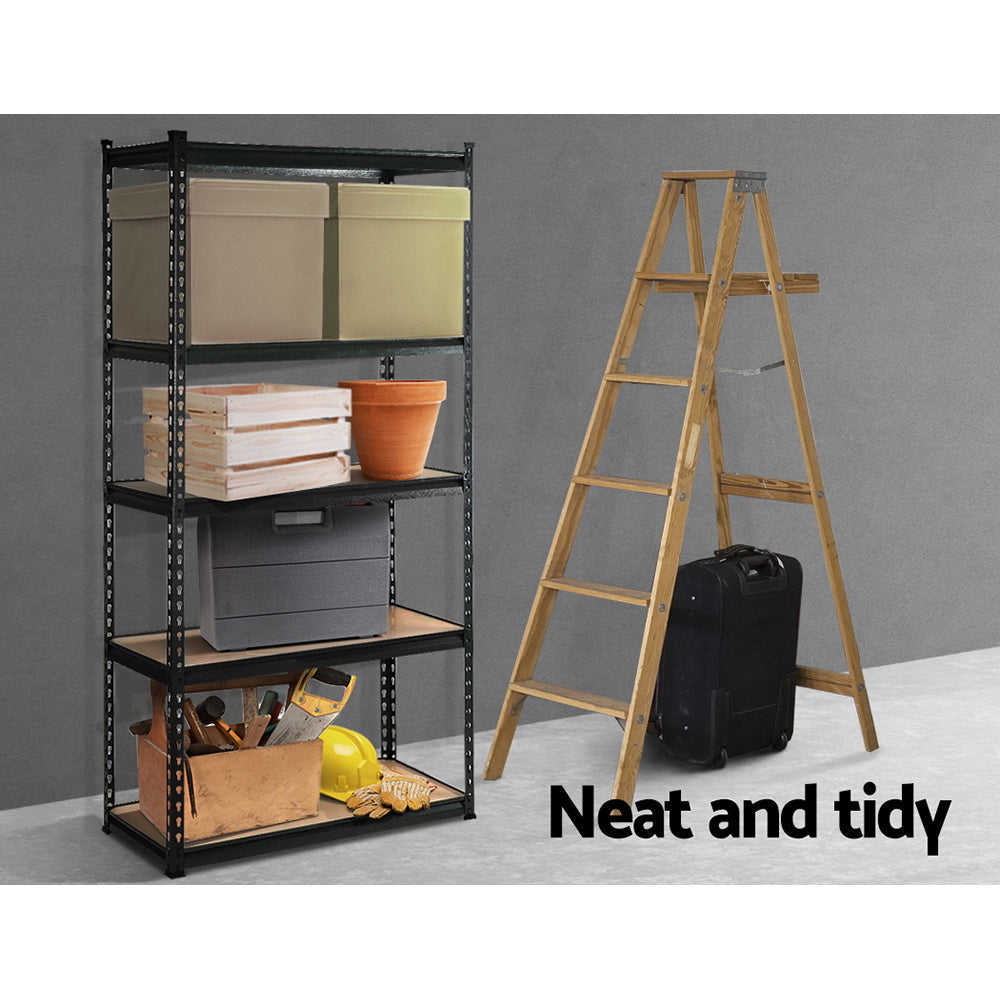 1.5M 5-Tier Garage Storage Shelving / Racking - Black