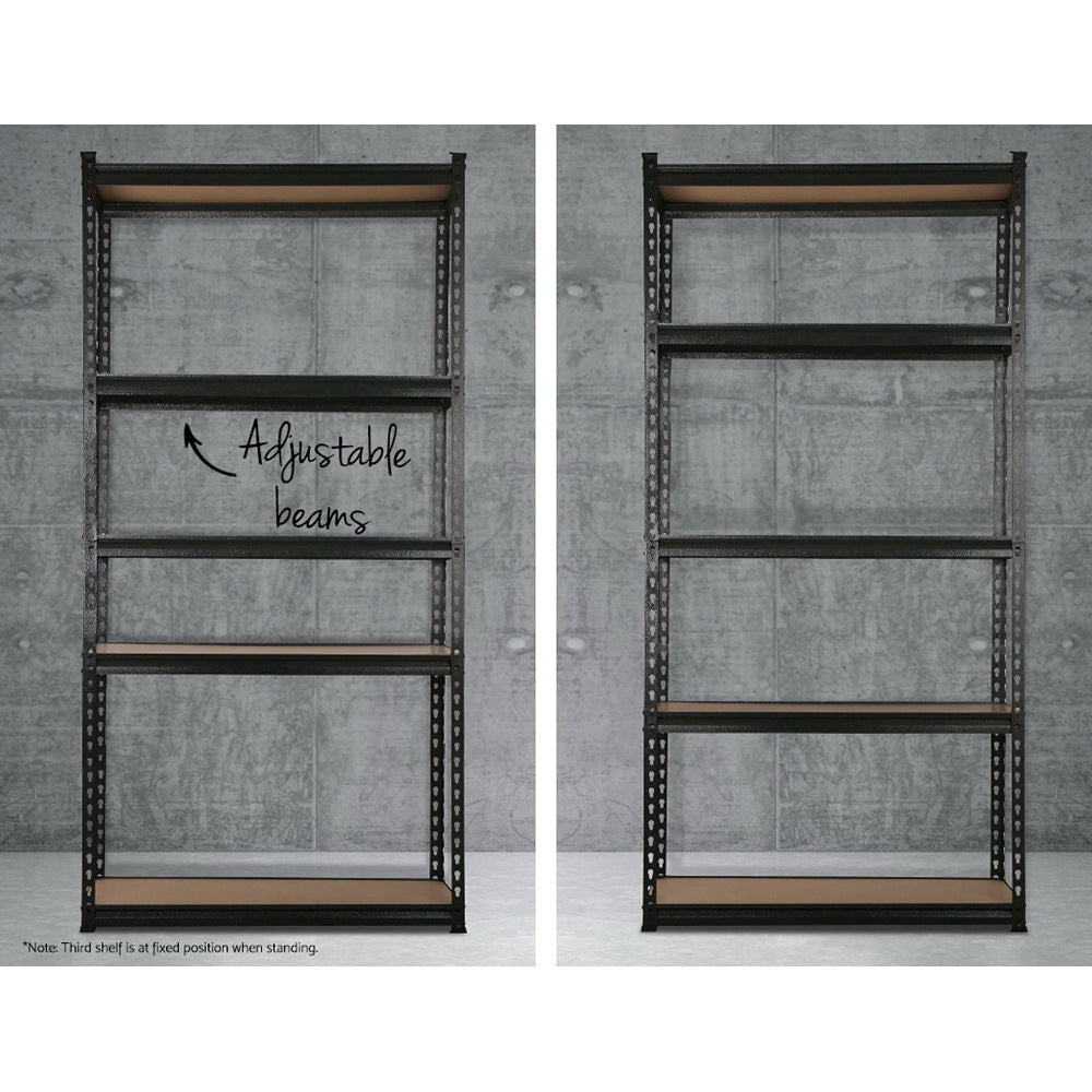 1.5M 5-Tier Garage Storage Shelving / Racking - Black