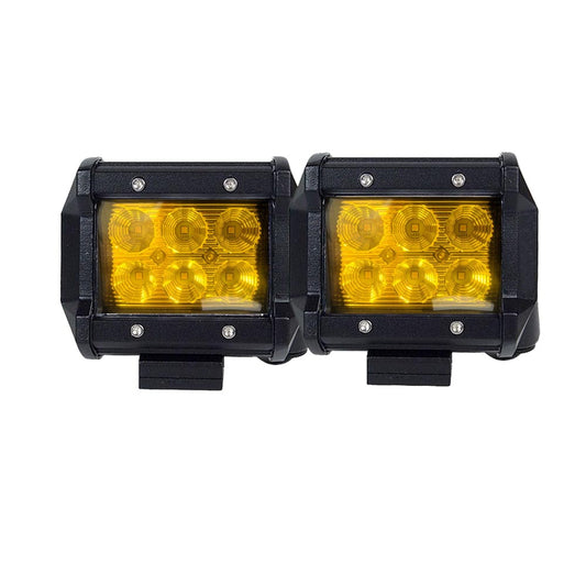 2x 4inch Yellow LED Light Bars